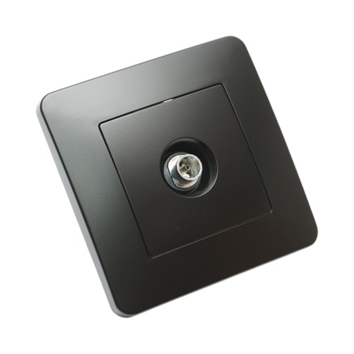 Priza TV neagra incastrata PC 80x80mm - Img 4