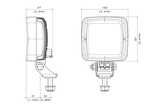 Proiector LED 12/24V NO GLARE, VIGNAL - Img 3