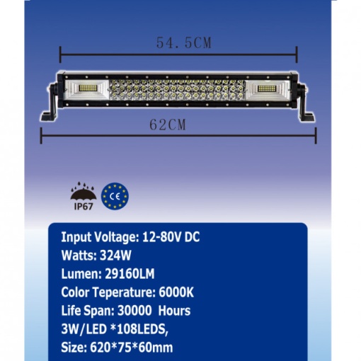 PROIECTOR LED - 324W, 29160LM, 6000K, COMBO - Img 2