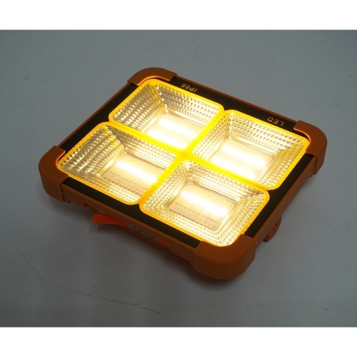 Proiector LED portabil 100W cu panou solar 1.5W, baterie 3600mAh, 6 moduri de iluminare, magnet, carlig, USB Power Bank 210x170x55mm Breckner Germany - Img 11