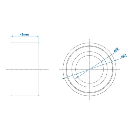 Rulment compact 42/80x42mm compatibil AL-KO - Img 2