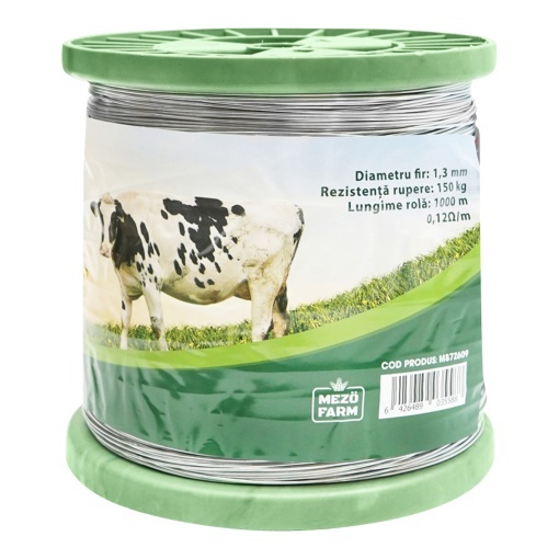 Sarma galvanizata pentru gard electric 1,3mm x 1000m Mezofarm - Img 3