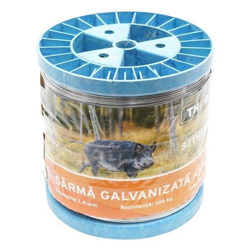 Sarma galvanizata pentru gard electric 1,6mm x 1000m Thor - Img 2