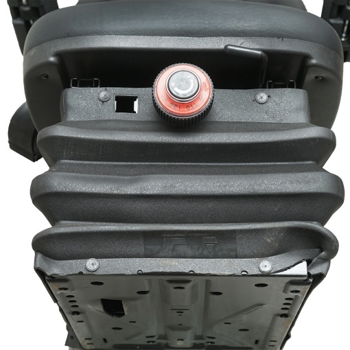 Scaun universal reglabil pe inaltime si greutate 40-120Kg, cotiere si spatar rabatabil 50-90° pentru tractor, utilaje agricole, industriale, stivuitor - Img 5