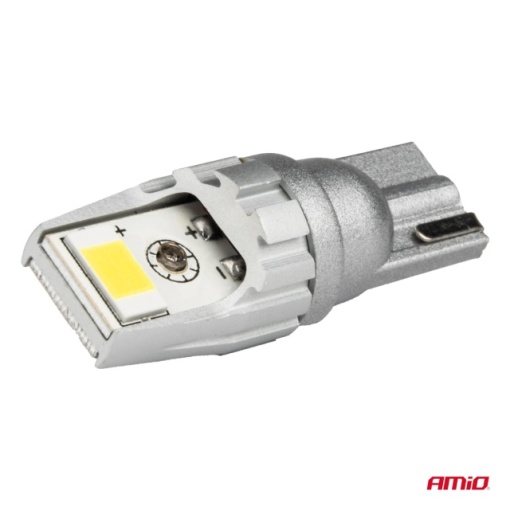 Set 2 becuri auto LED CANBUS alb T10 W5W 2SMD 3570 12V 24V - Img 2