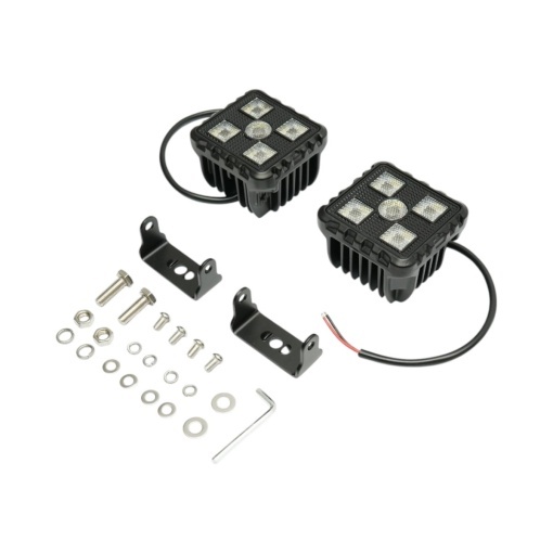 Set 2 proiectoare patrate LED 20W, 9-32V, 5700K, 2000lm, carcasa aluminiu 80x55x74mm IP67 Breckner Germany - Img 2