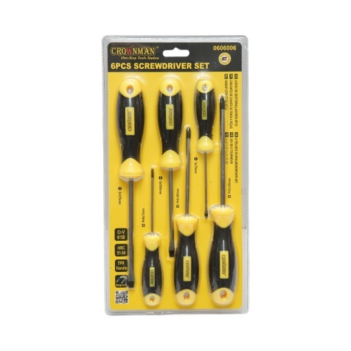 Set 6 surubelnite drepte si in cruce cu varf magnetic profesionale Cr-V Crownman - Img 4