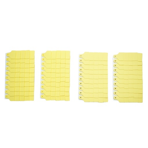 Set crotalii 50 buc. neinscriptionate galbene 31x43mm pentru oi Breckner Germany - Img 3
