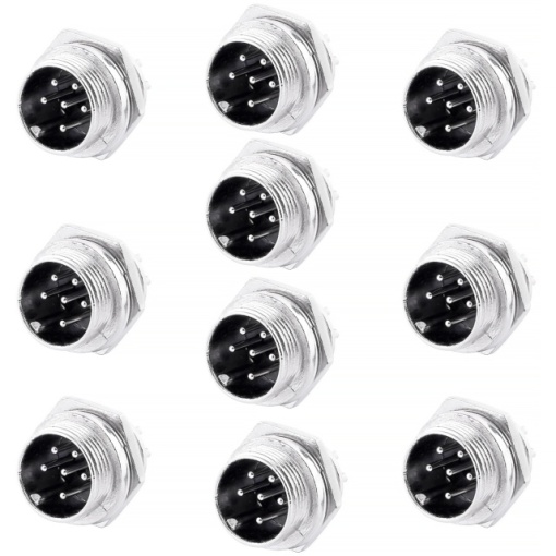 Set cu 10 bucati mufa microfon PNI tata cu 6 pini prindere pe PCB - Img 6