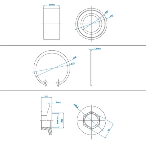 Set Rulment compact 39/72x37mm universal - Img 6