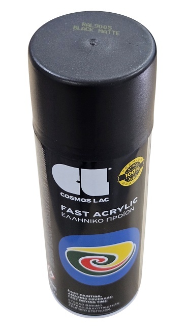 Spray Fast Acrylic negru mat Cosmos Lac 400ml - Img 2