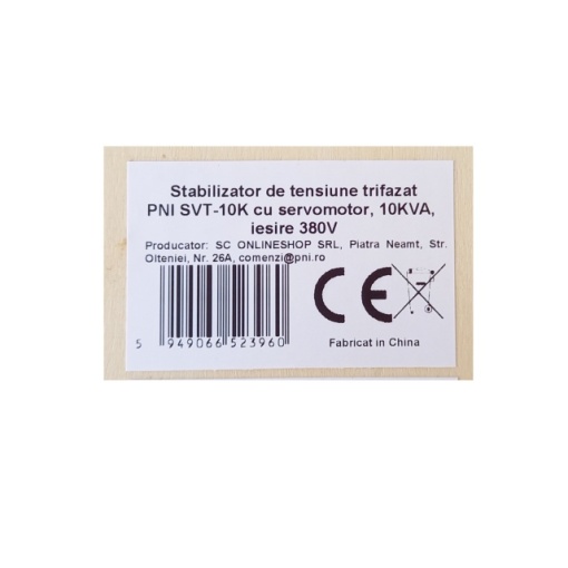 Stabilizator de tensiune trifazat PNI SVT-10K cu servomotor, 10000VA, 8000W, iesire 380V - Img 2