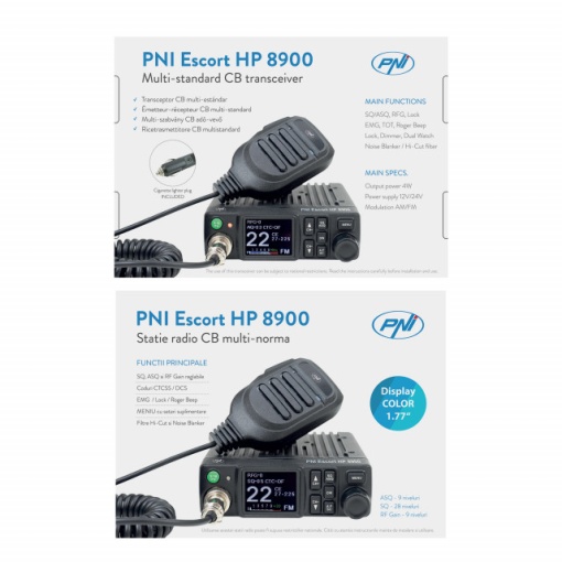 Statie radio CB PNI Escort HP 8900 ASQ, 12V / 24V - Img 6