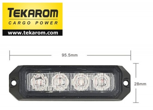 STROBOSCOP 4 led-uri lumina portocalie - Img 2