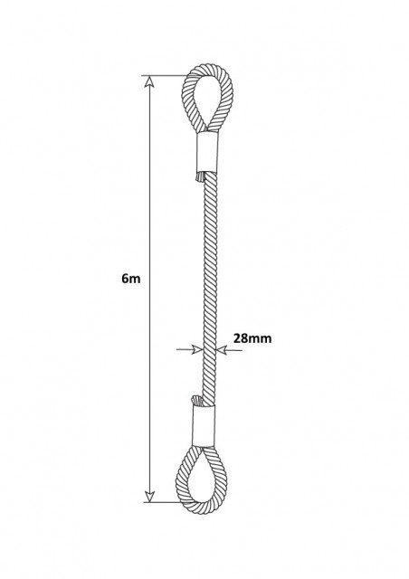 SUFA TRACTARE CAMIOANE (OCHI-OCHI) – 6M, 28 mm - Img 2