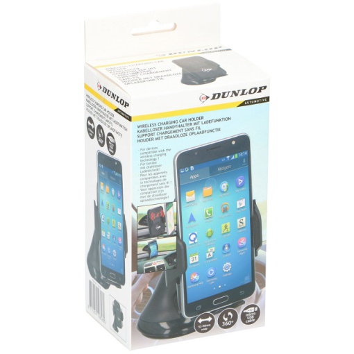 Suport telefon cu incarcare wireless 5W cu ventuza DUNLOP - Img 2