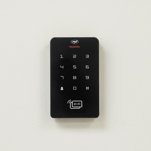 Tastatura control acces PNI DK150 stand alone, deblocare cu PIN, card RFID, IP65, negru - Img 3