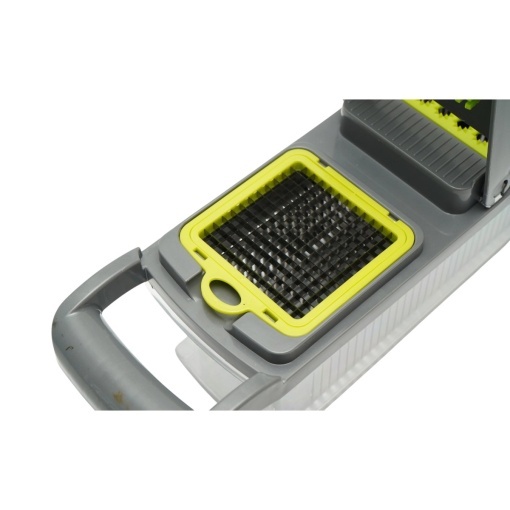 Tocator de legume multifunctional 12 in 1 manual, 8 lame inox interschimbabile, taietor legume, feliator, razatoare, decojitor, separator oua, recipient colectare - Img 13