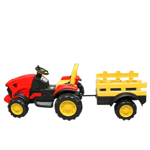 Tractor electric cu remorca, telecomanda si baterie pentru copii 1580x580x730mm - Img 2