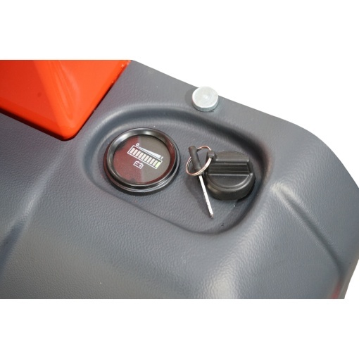 Transpalet semi-electric 500kg cu autoincarcare, baterie Li-ion 12V, 33Ah, inaltime ridicare 1300mm - Img 8