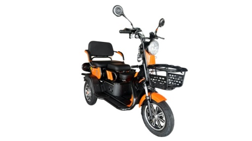 Triciclu electric GO RIDE Portocaliu 800W 25km/h, Fara permis, CIV INCLUS - Img 3