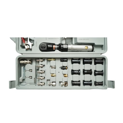 Trusa scule pneumatice cu pistol de impact, ciocan, clichet, polizor drept si accesorii 71 piese - Img 5