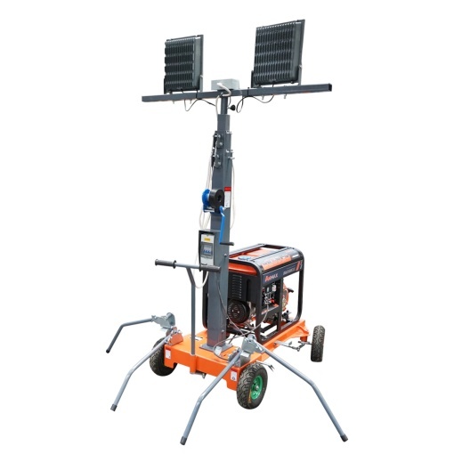 Turn de iluminat LED mobil, telescopic 4x200W 4.5KW inaltime 1800-4800mm cu generator diesel - Img 6