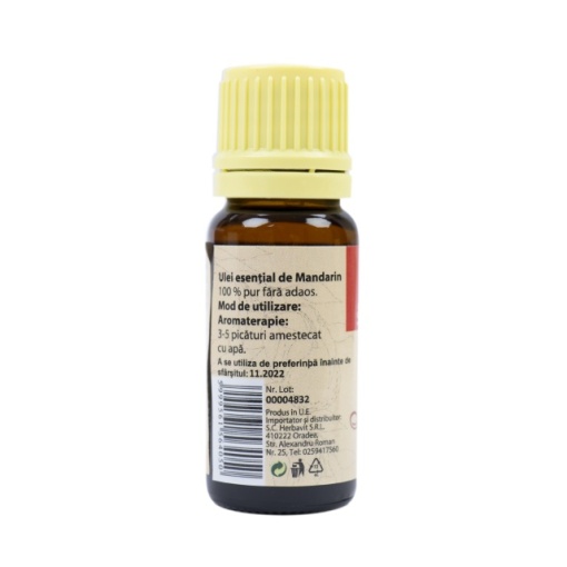 Ulei esential de Mandarin (citrus reticulata) 100 % pur fără adaos 10 ml - Img 3