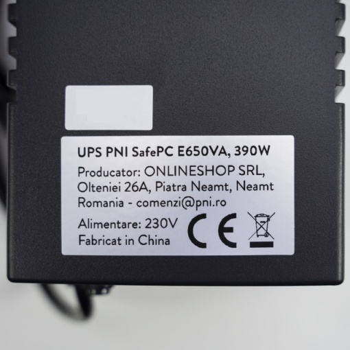 UPS PNI SafePC E650VA, putere 390W, 1.8A, iesire 2 x 230V, ecran LCD acumulator 7.2A inclus - Img 5
