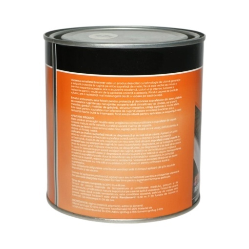 Vopsea email anticoroziva 3 in 1 alb glacier 369 pe baza de solvent 1L, direct pe rugina, interior si exterior Breckner Germany - Img 2