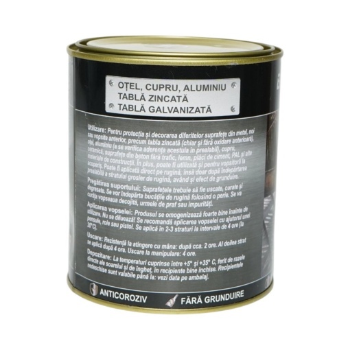 Vopsea email anticoroziva 3 in 1 maro roscat pentru metal 750g, direct pe rugina, pe baza de apa Breckner Germany - Img 4
