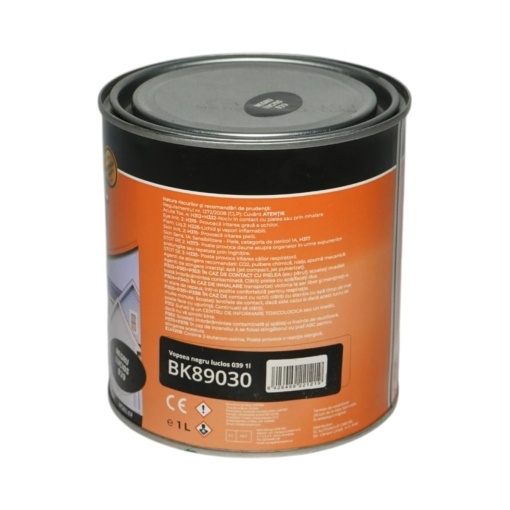 Vopsea email anticoroziva 3 in 1 negru lucios 039 pe baza de solvent 1L, direct pe rugina, interior si exterior Breckner Germany - Img 3