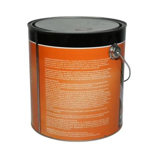 Vopsea email anticoroziva 3 in 1 rosu toreador 21B pe baza de solvent 3.5L, direct pe rugina, interior si exterior Breckner Germany - Img 2