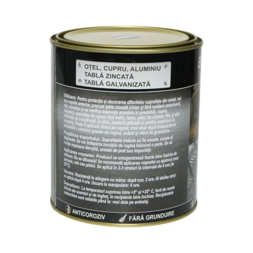 Vopsea email anticoroziva 3 in 1 visinie pentru metal 750g, direct pe rugina, pe baza de apa Breckner Germany - Img 4