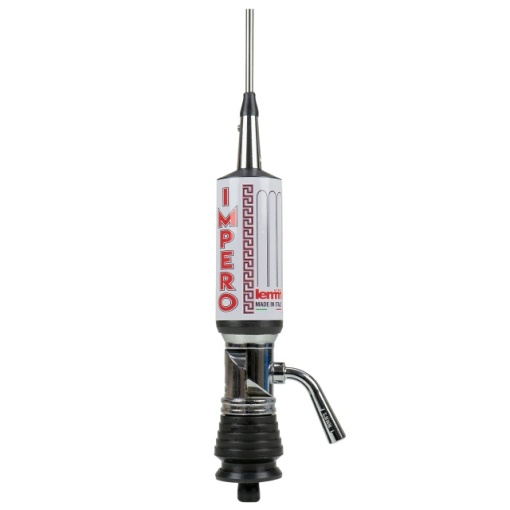 Antena CB LEMM TURBO IMPERO, Silver, lungime 200 cm, castig 7dB, 26.5-28Mhz, 2500W, cablu RG58 4m, fabricata in Italia - Img 4