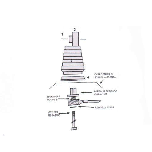 Antena CB LEMM TURBOSTAR 3001, Gold, 2000W, 26.5-28MHz, 200 cm, cu cablu RG58 4 m si mufa PL259, fabricata in Italia - Img 2
