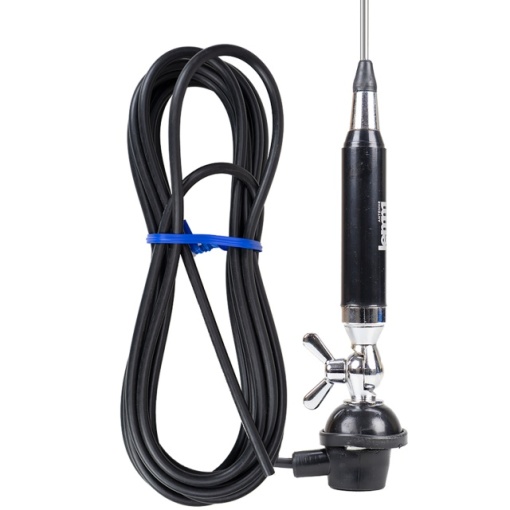 Antena CB LEMM Z2000 AT1200, lungime 130 cm, castig 2.5dB, 26.5-27.5 MHz, 300W, montura fixa, cablu RG58 4m, fabricat in Italia - Img 6