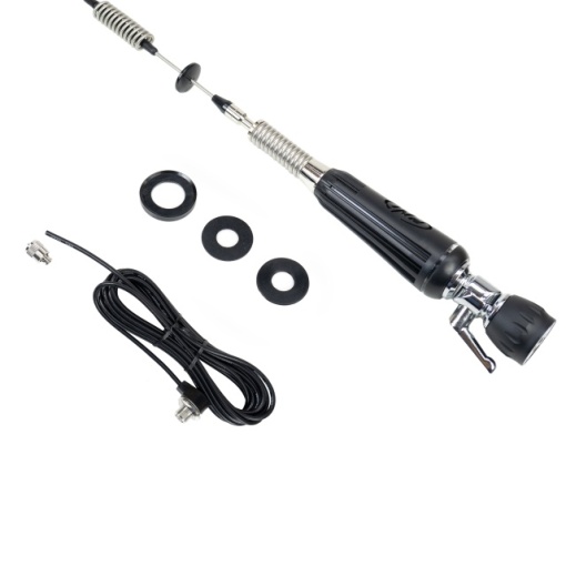 Antena CB PNI LED 850, 85 cm, 300 Watt, rabatabila ilumineaza in timpul emisiei si cablu montaj PNI T601 - Img 5