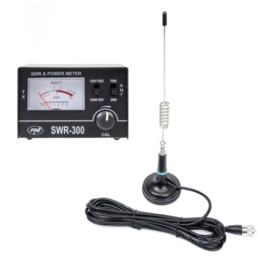 Antena CB PNI ML29, 34 cm, magnet 70mm si reflectometru PNI SWR-300 pentru masurare SWR, negru - Img 4