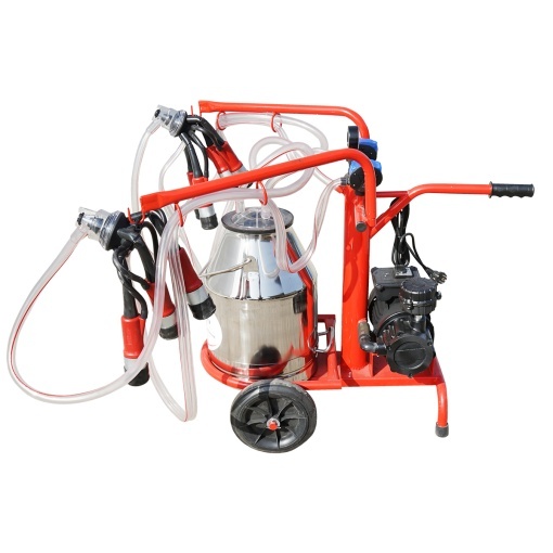 Aparat de muls vaci 2 posturi bidon 30L inox cu vid in cadru(vacuum) Breckner Germany - Img 2