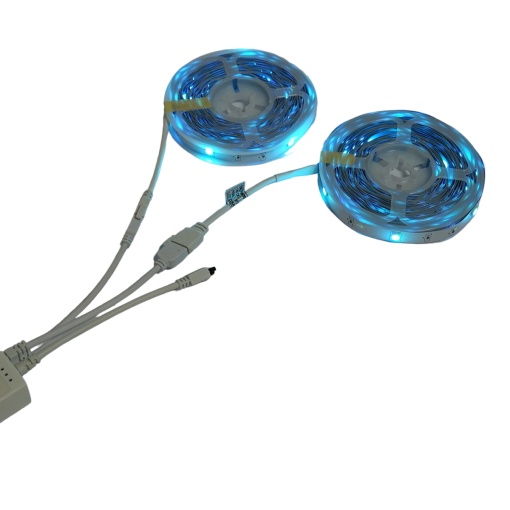 Banda LED smart 2x10m, 12V cu telecomanda, control vocal, bluetooth, aplicatie USB, 20m RGB Breckner Germany - Img 4