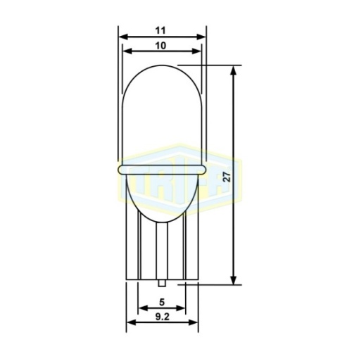 Bec led alb bord 24V W2,1x9,5d W5W socl.s - TRIFA - Img 2