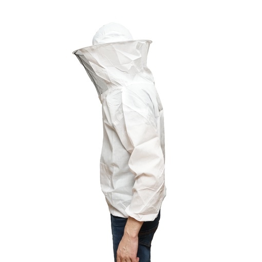 Bluza apicola alba cu masca de protectie marimea XXL - Img 2