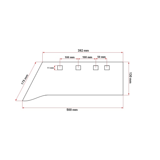 Brazdar plug sormaitat PP4-PP3 500x392x130mm cu 4 gauri de prindere 14mm Made in Ucraina - Img 4