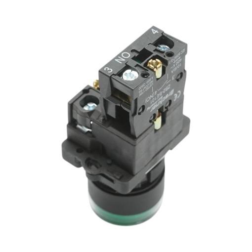 Buton indicator LED verde cu rezistenta integrata 1NO, 220V, LAY5 Breckner Germany - Img 4