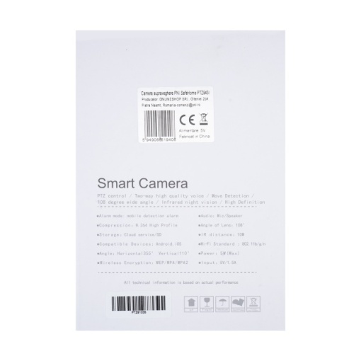 Camera supraveghere PNI SafeHome PTZ943I 1080P WiFi, control prin internet, aplicatie dedicata Tuya Smart, integrare in scenarii si automatizari smart cu alte produse compatibile Tuya - Img 5