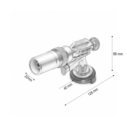 Cap arzator butelie gaz spray, aprindere piezo, flacara reglabila 1300°C Master Torch - Img 4