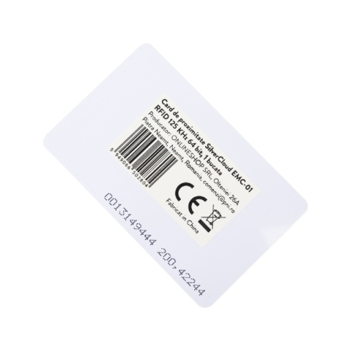 Card de proximitate SilverCloud EMC-01 RFID 125 KHz 64 bit, 1 buc - Img 2
