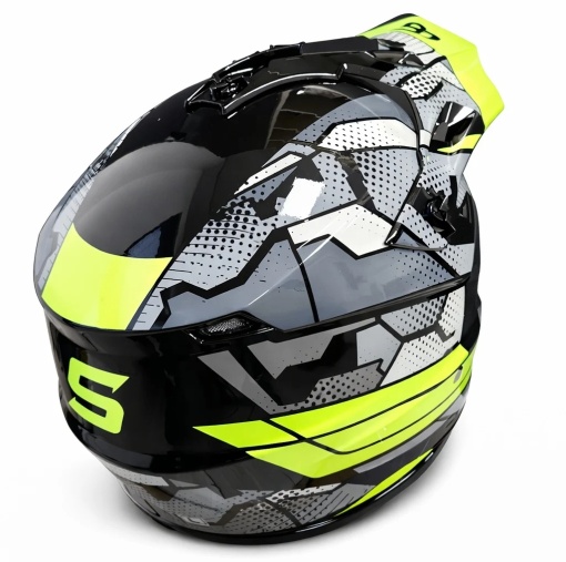 Casca ATV / Enduro SNON XL (gri+verde) - Img 3