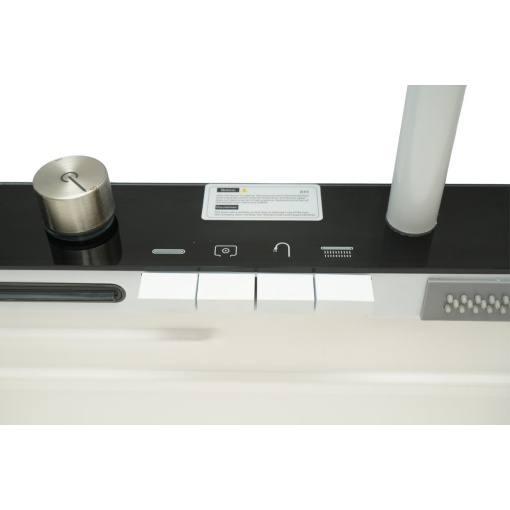 Chiuveta bucatarie multifunctionala din otel inoxidabil alb mat PVD cu doua baterii, afisaj digital temperatura, doua cascade, dozator detergent, spalator pahare, scurgator, tava, tocator si accesorii incluse 75x46x22cm - Img 11